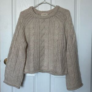 Universal Thread Women's Cable Knit Sweater - Beige